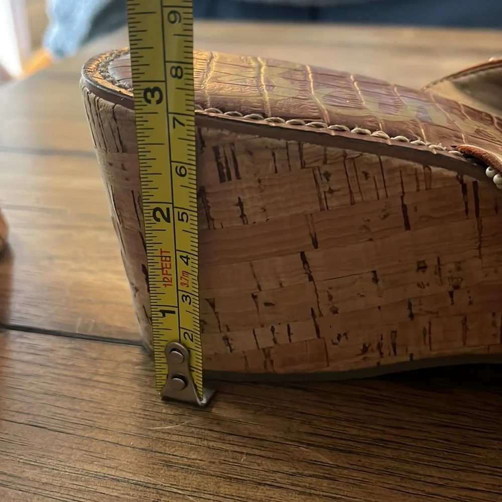 Beaded Sam Edelman Wedged Sandals - Picture 6 of 7